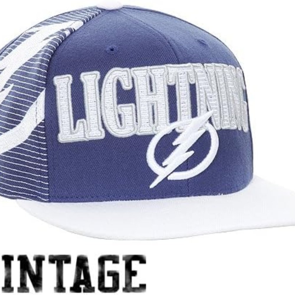 Mitchell & Ness Tampa Bay Lightning Laser Stitch Extra Side Logo Snapback